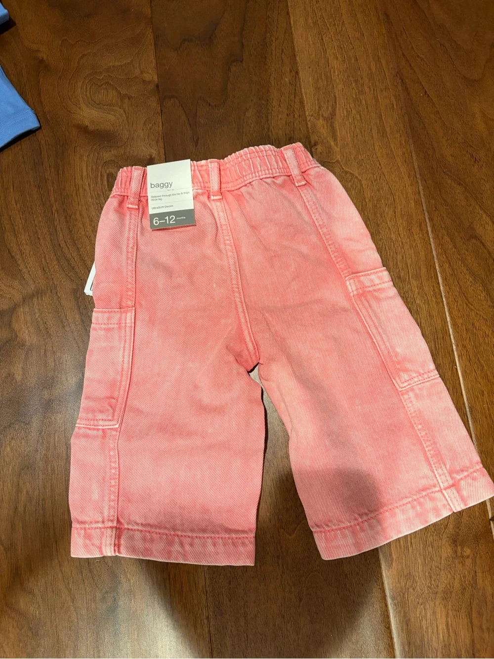 GAP Blue Daisy Duck Tee with Pink Coral denim pants size 6-12mo NWT